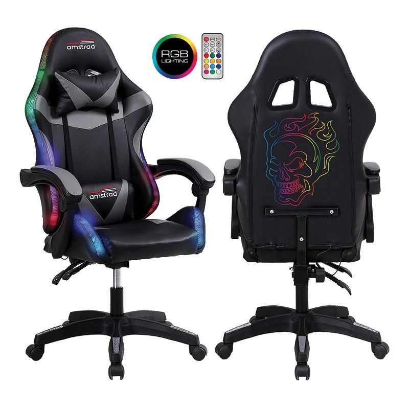 Chaise Gaming Amstrad 900 Led Skull Noir Bon état -  reconditionné disponible sur Electro Depot